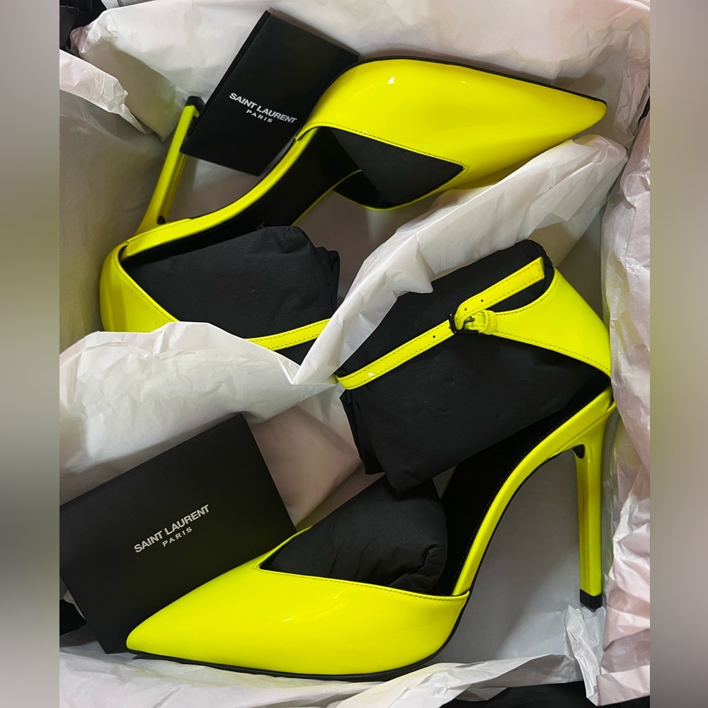 Saint Laurent Women's Bright Yellow Heels